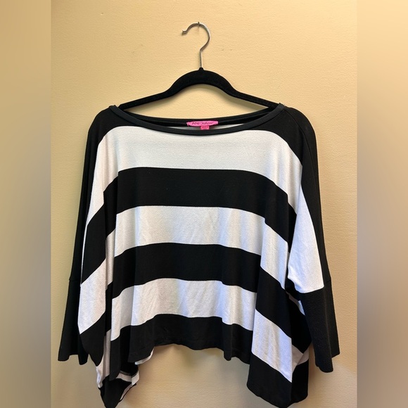 Betsey Johnson Bold Striped Top - Picture 1 of 6